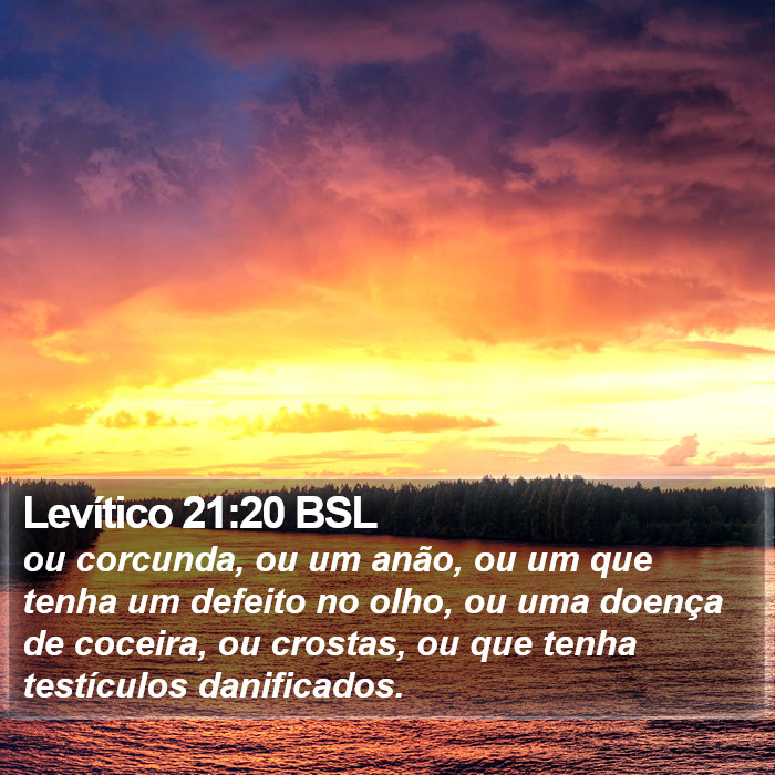 Levítico 21:20 BSL Bible Study