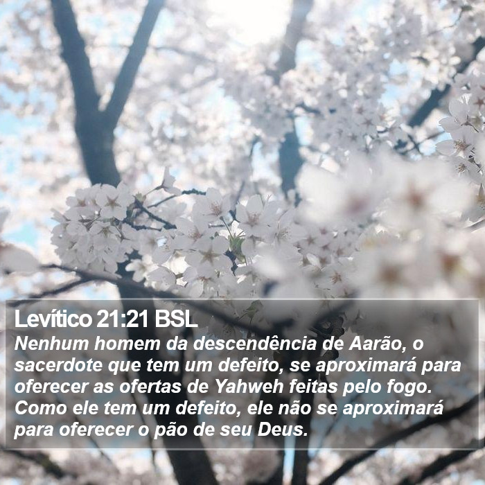 Levítico 21:21 BSL Bible Study
