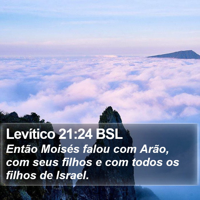 Levítico 21:24 BSL Bible Study