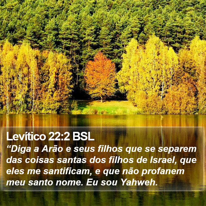 Levítico 22:2 BSL Bible Study