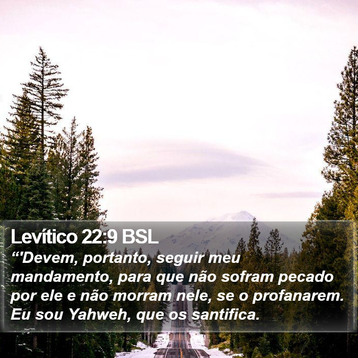 Levítico 22:9 BSL Bible Study