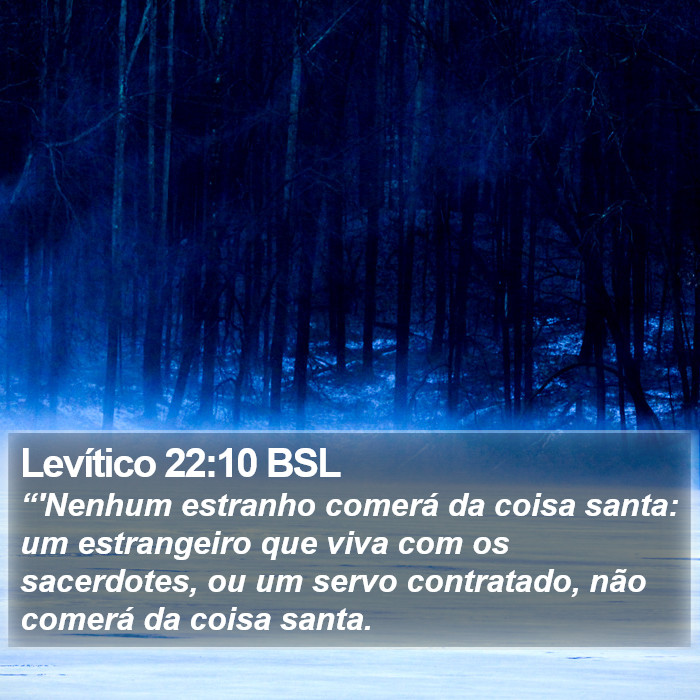 Levítico 22:10 BSL Bible Study