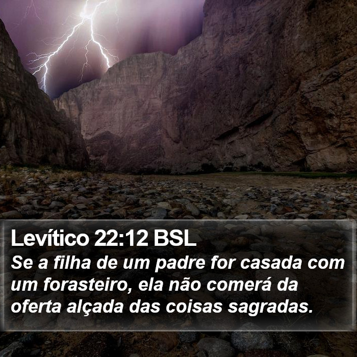 Levítico 22:12 BSL Bible Study