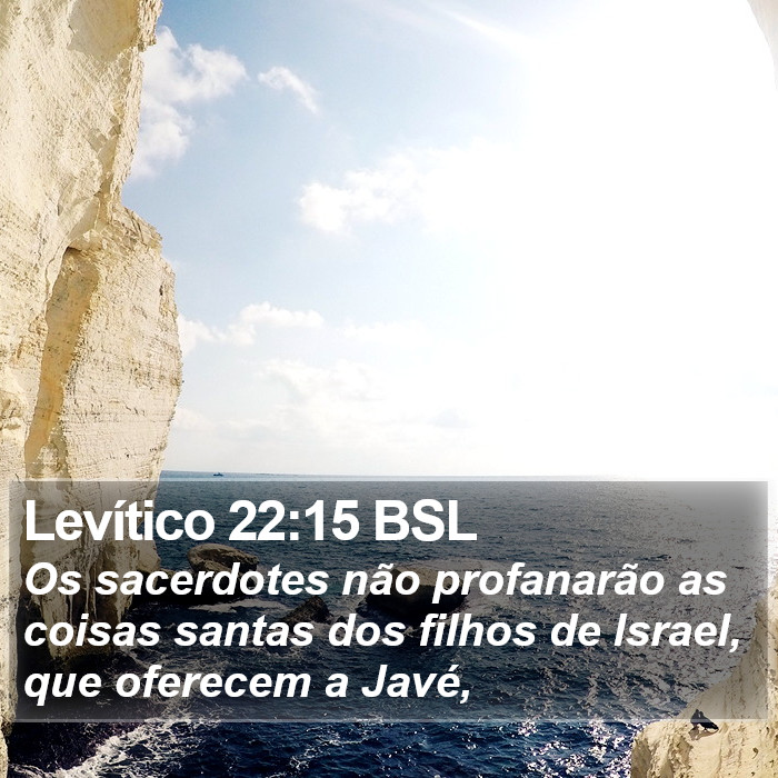 Levítico 22:15 BSL Bible Study