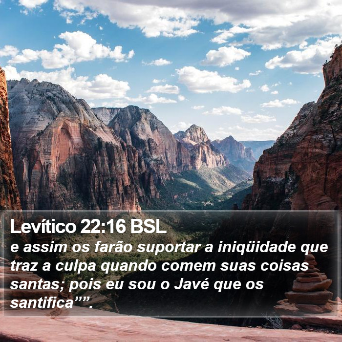 Levítico 22:16 BSL Bible Study