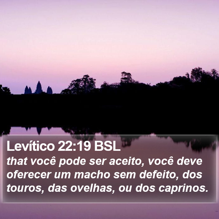 Levítico 22:19 BSL Bible Study