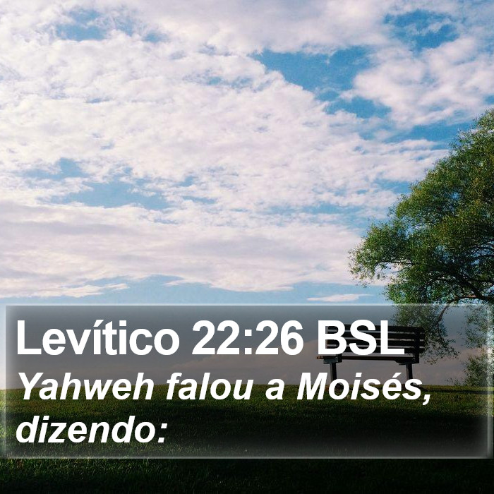 Levítico 22:26 BSL Bible Study