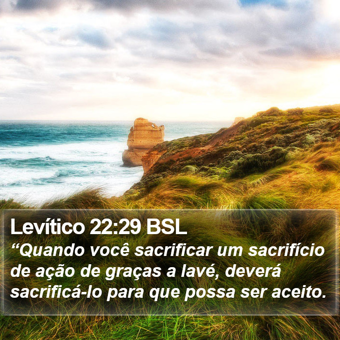 Levítico 22:29 BSL Bible Study