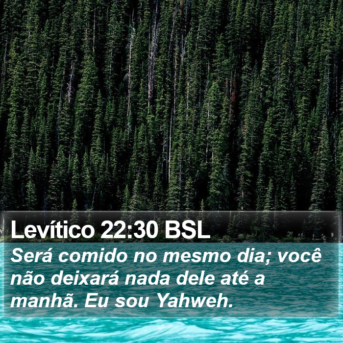 Levítico 22:30 BSL Bible Study