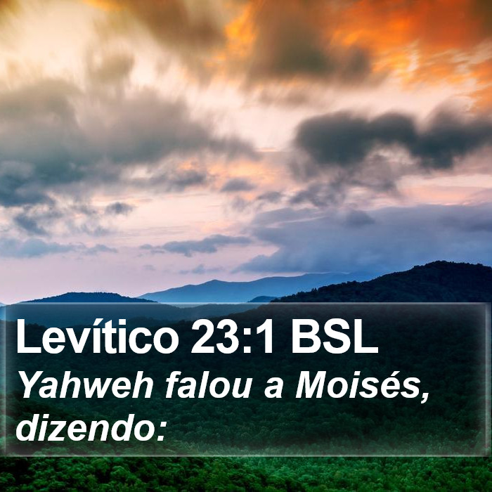 Levítico 23:1 BSL Bible Study