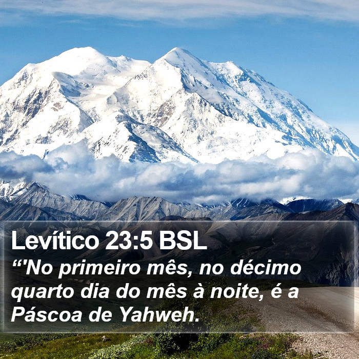 Levítico 23:5 BSL Bible Study