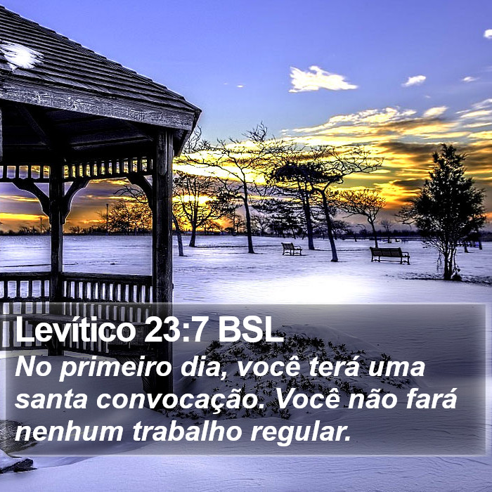 Levítico 23:7 BSL Bible Study