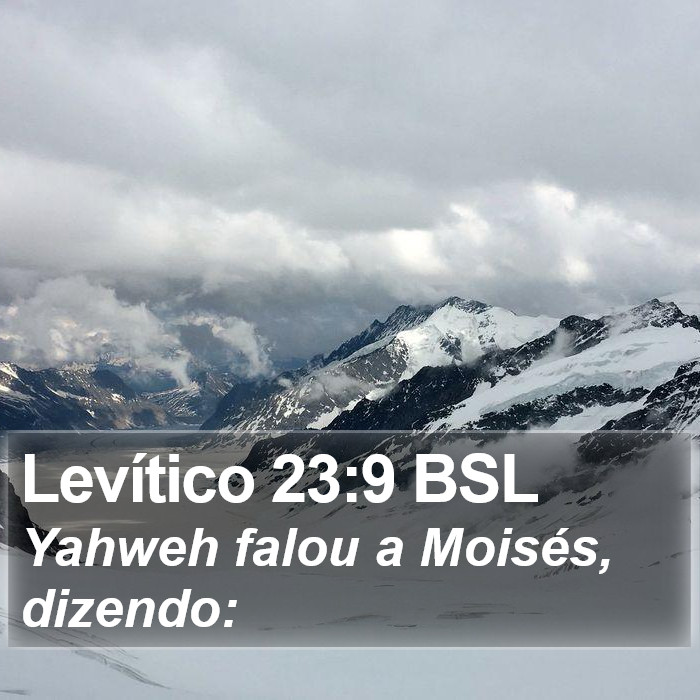 Levítico 23:9 BSL Bible Study