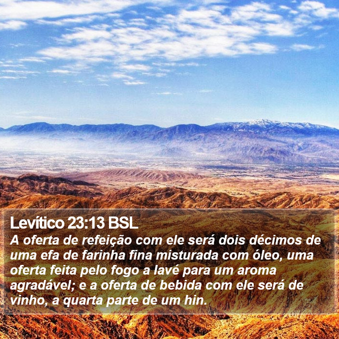 Levítico 23:13 BSL Bible Study