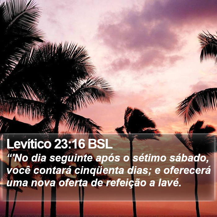 Levítico 23:16 BSL Bible Study