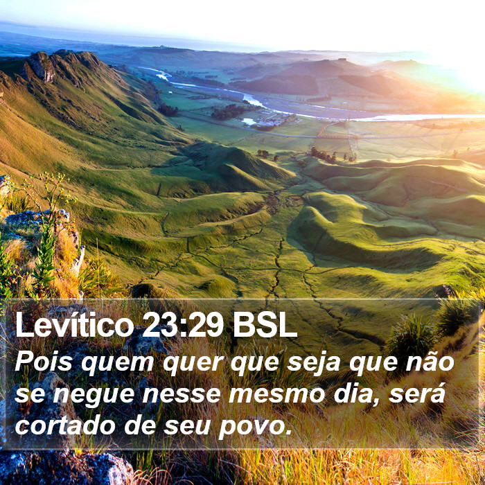 Levítico 23:29 BSL Bible Study