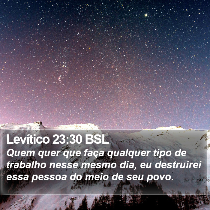 Levítico 23:30 BSL Bible Study