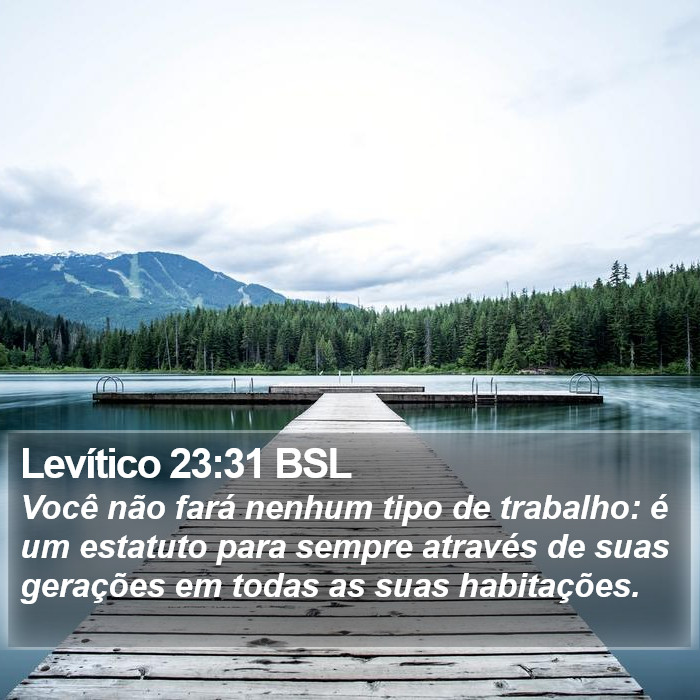 Levítico 23:31 BSL Bible Study