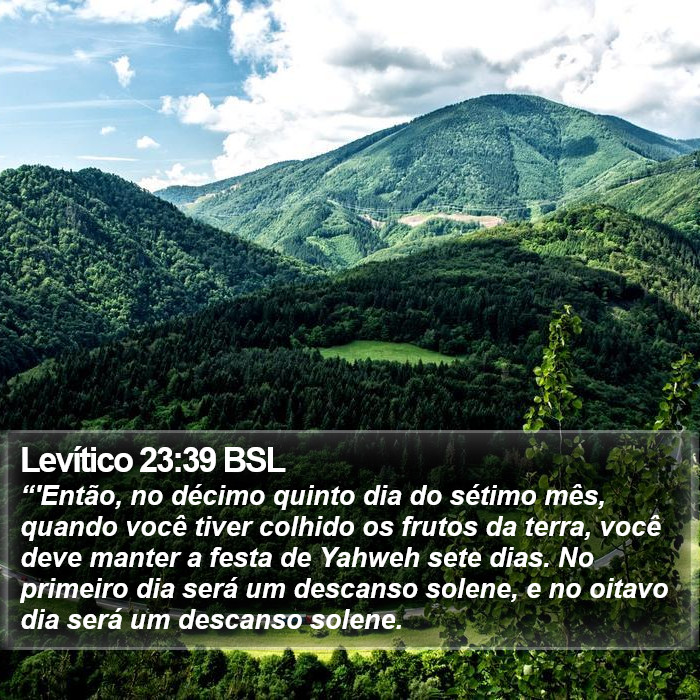 Levítico 23:39 BSL Bible Study