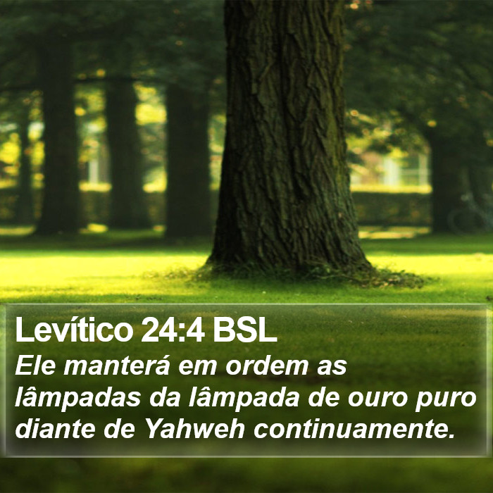 Levítico 24:4 BSL Bible Study