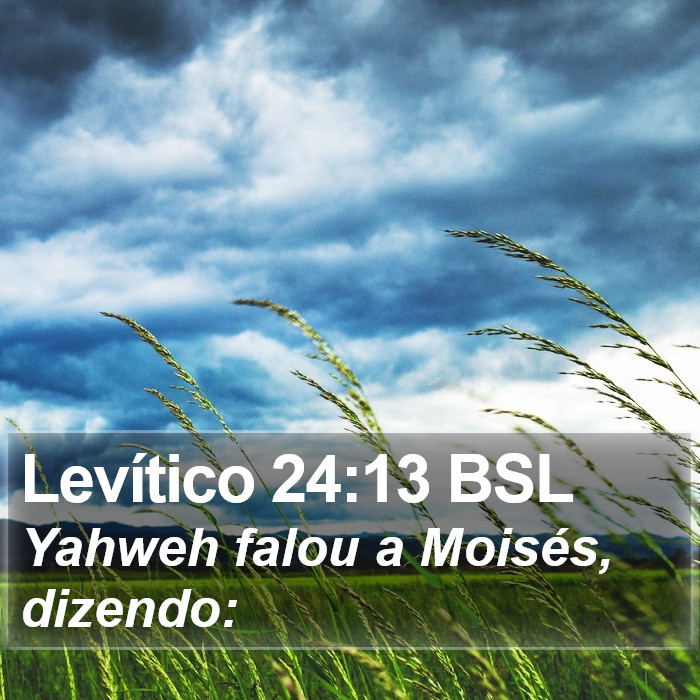 Levítico 24:13 BSL Bible Study