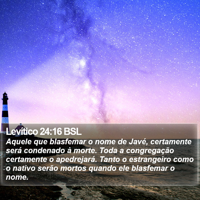 Levítico 24:16 BSL Bible Study