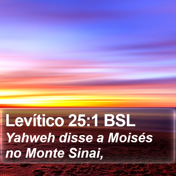 Levítico 25:1 BSL Bible Study