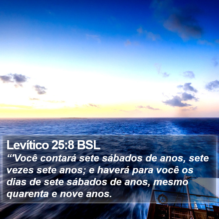 Levítico 25:8 BSL Bible Study
