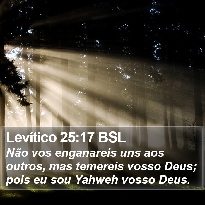 Levítico 25:17 BSL Bible Study