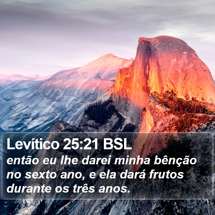 Levítico 25:21 BSL Bible Study