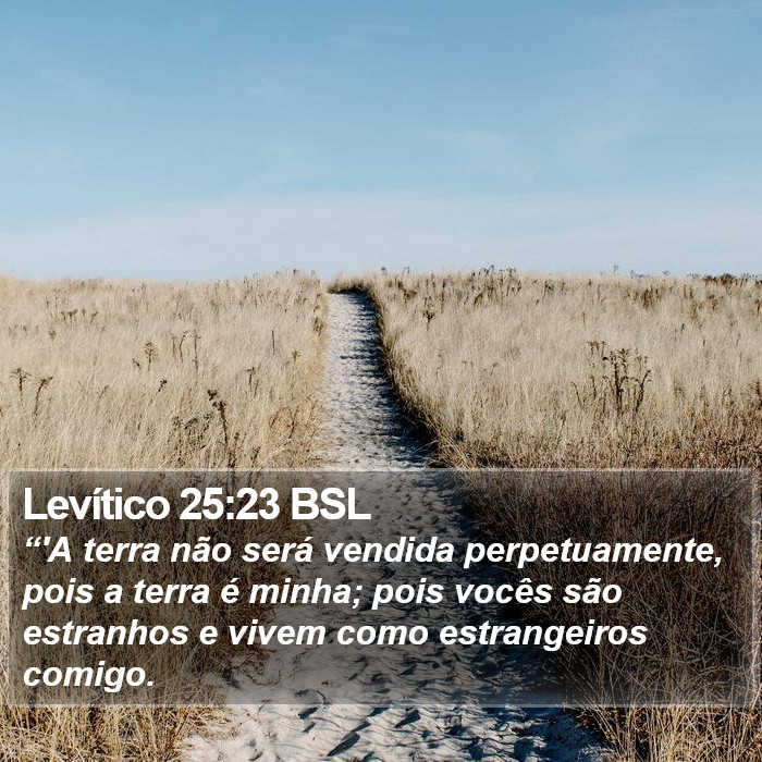 Levítico 25:23 BSL Bible Study