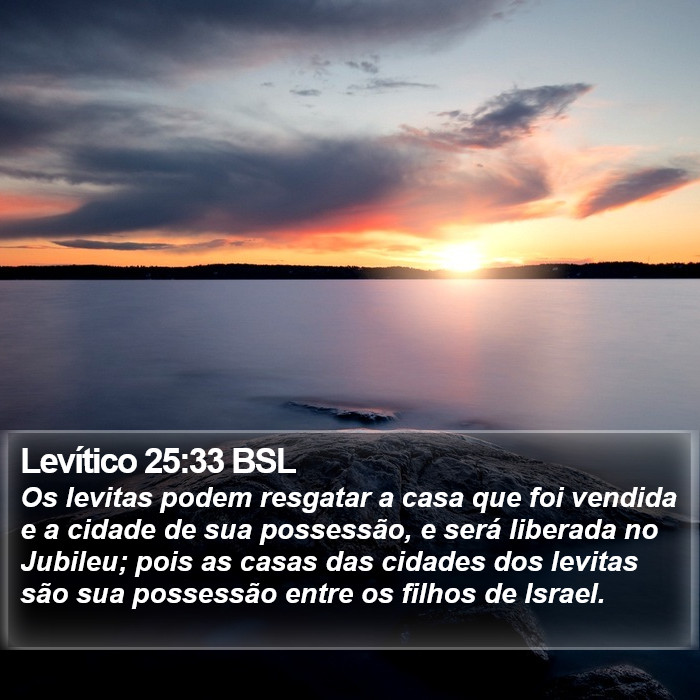 Levítico 25:33 BSL Bible Study