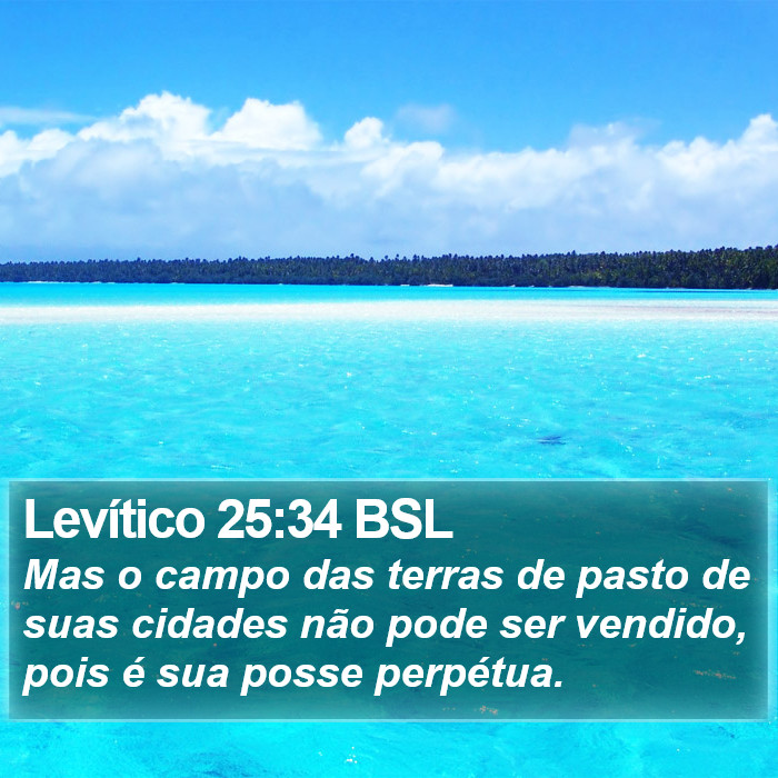 Levítico 25:34 BSL Bible Study