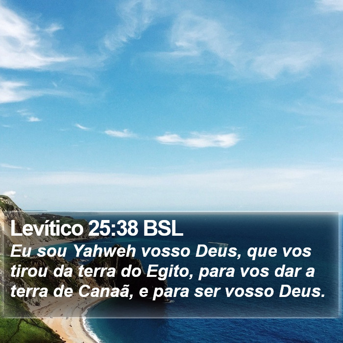 Levítico 25:38 BSL Bible Study