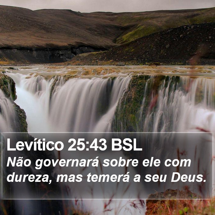 Levítico 25:43 BSL Bible Study