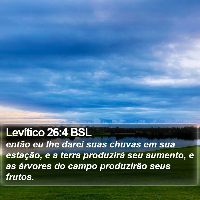 Levítico 26:4 BSL Bible Study