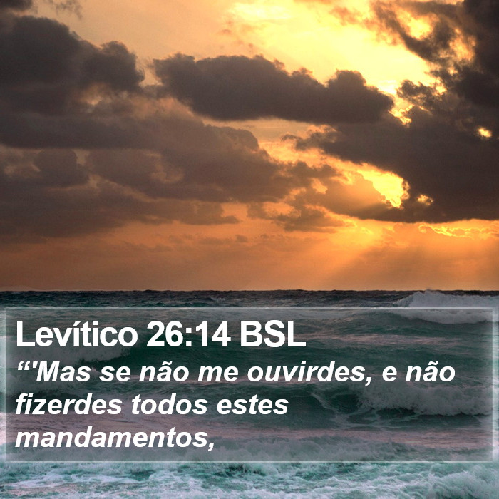 Levítico 26:14 BSL Bible Study