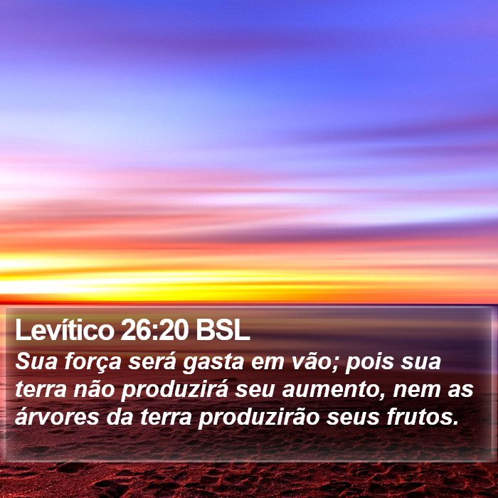 Levítico 26:20 BSL Bible Study