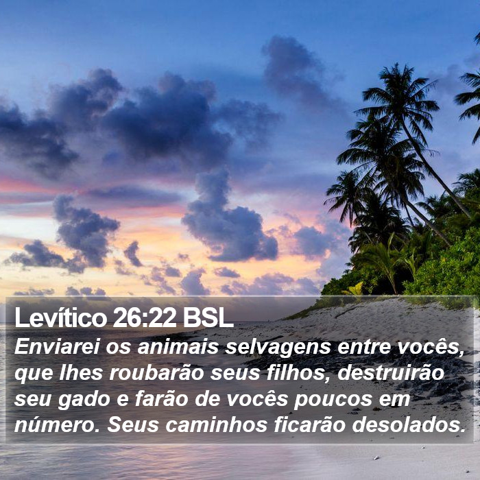 Levítico 26:22 BSL Bible Study