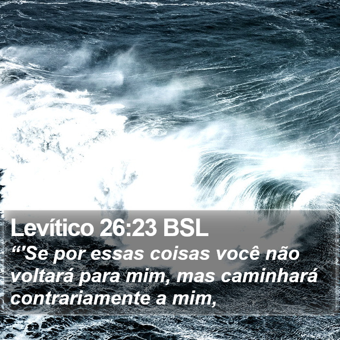 Levítico 26:23 BSL Bible Study