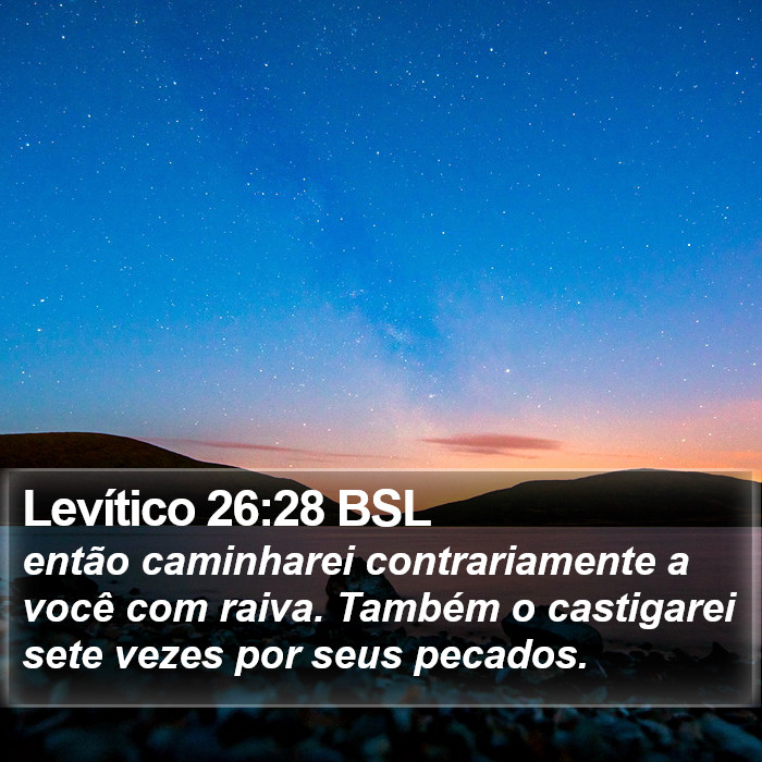 Levítico 26:28 BSL Bible Study