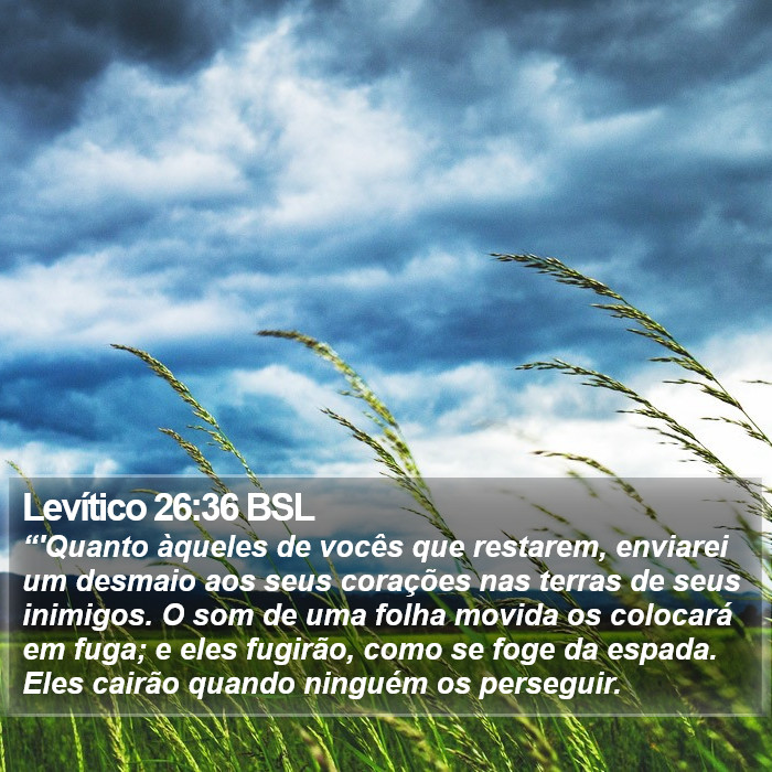 Levítico 26:36 BSL Bible Study