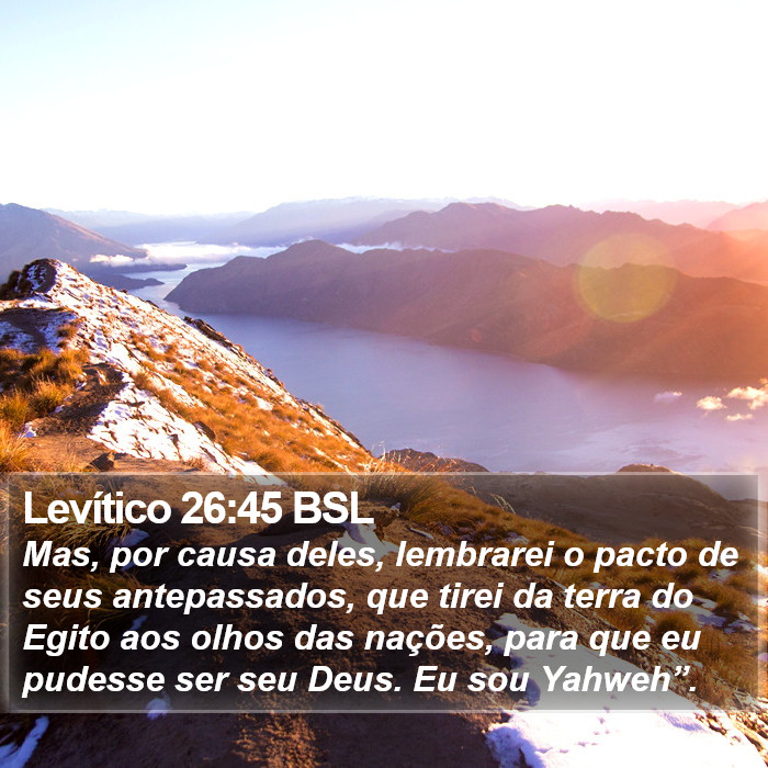 Levítico 26:45 BSL Bible Study