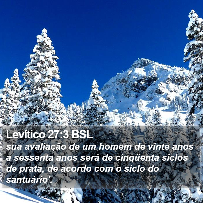 Levítico 27:3 BSL Bible Study