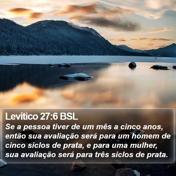 Levítico 27:6 BSL Bible Study