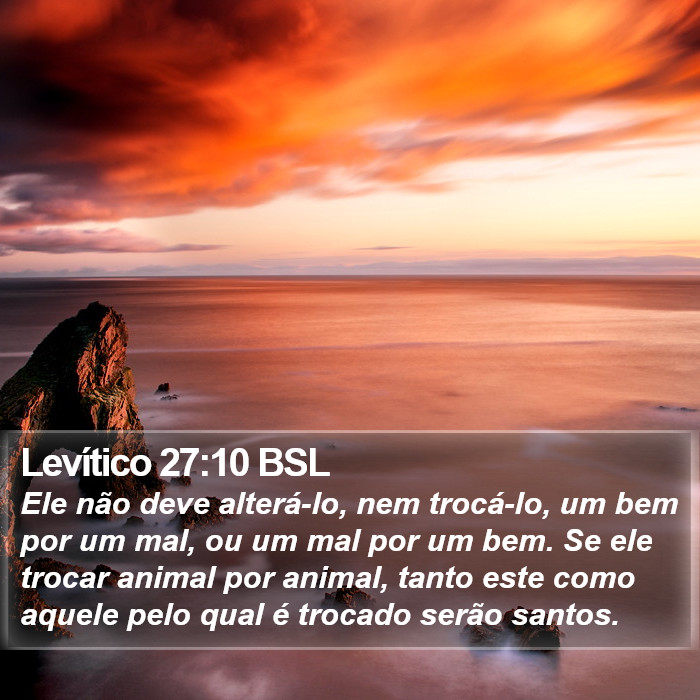 Levítico 27:10 BSL Bible Study