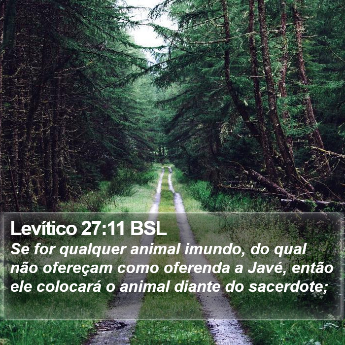 Levítico 27:11 BSL Bible Study
