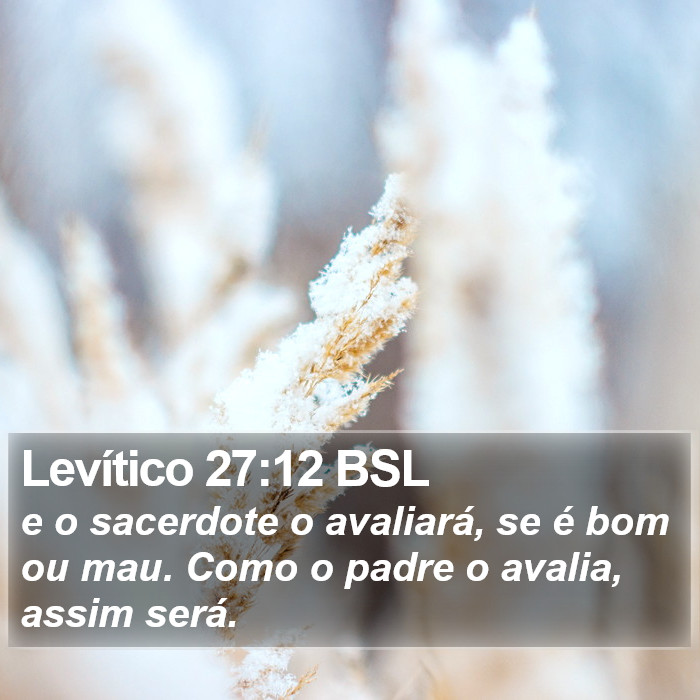 Levítico 27:12 BSL Bible Study