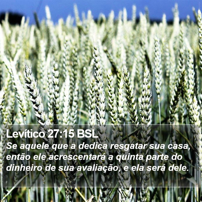 Levítico 27:15 BSL Bible Study