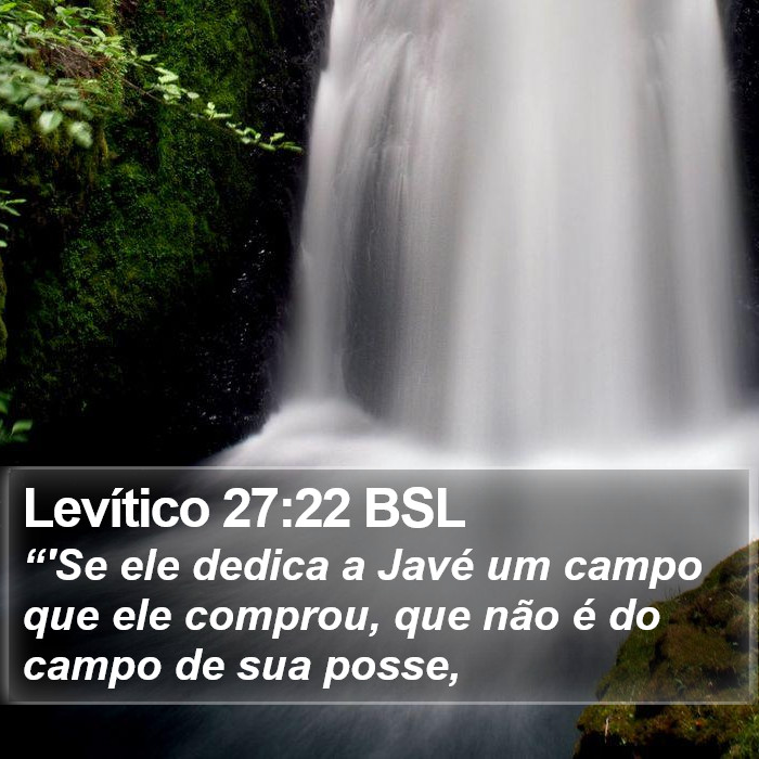 Levítico 27:22 BSL Bible Study